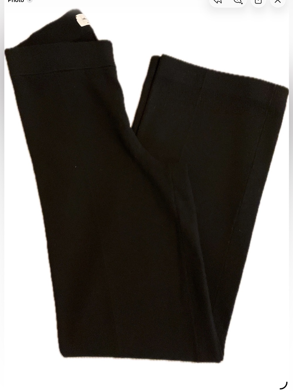 Aritzia Wilfred Free Black High-Rise Wide-Leg Knit Pull On Pants